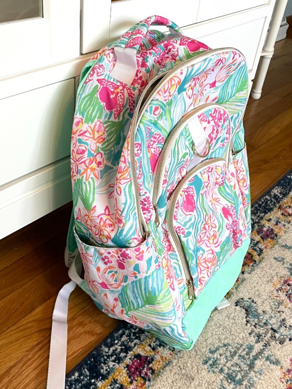 Lilly Pulitzer Viva Flora Large Backpack-EUC - Picture 3 of 16